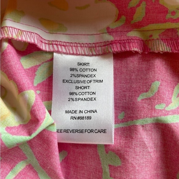 LILLY PULITZER Skort Pink/Yellow Floral Print - Size 14 - Picture 9 of 15